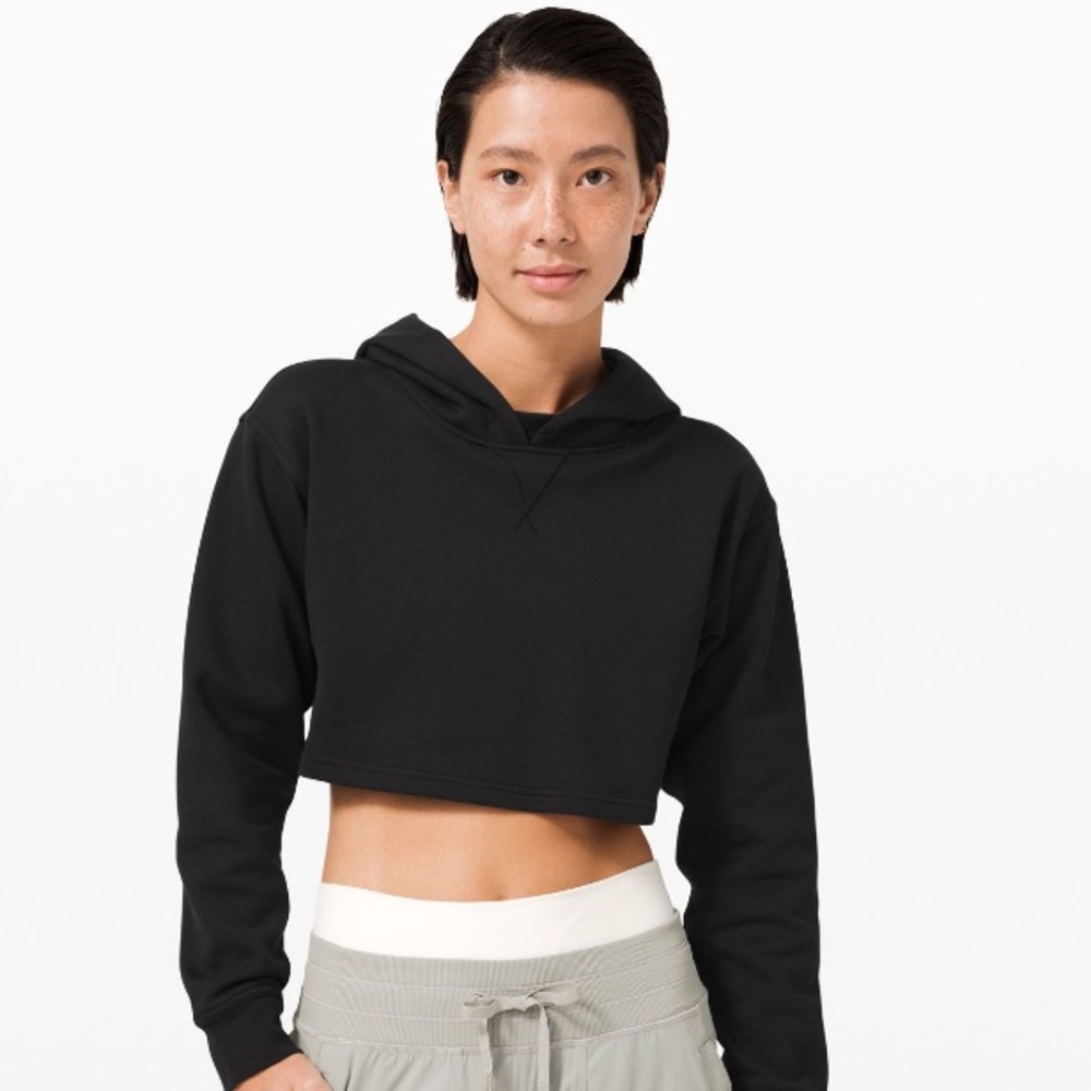Lululemon All Yours Cropped black Hoodie